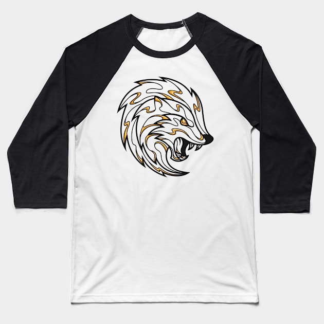 yellow and black loyal badger. line Baseball T-Shirt by FamiFriki_V